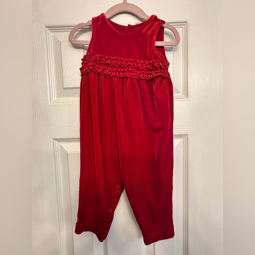 The Children's Place Red Ruffled One Piece